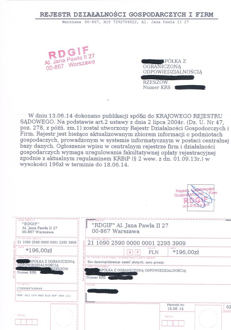 Rejestracja przedsiębiorstw KRS