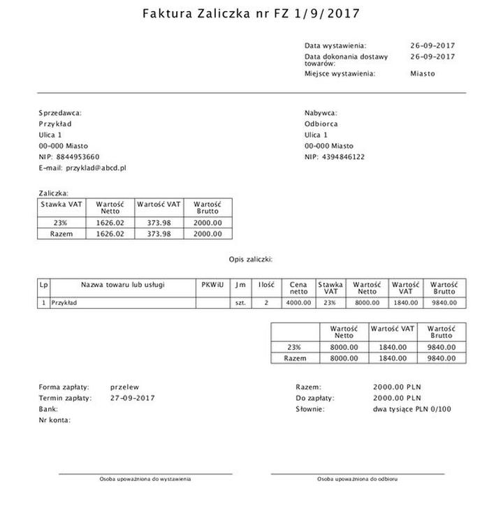 Zaliczki w praktyce księgowość