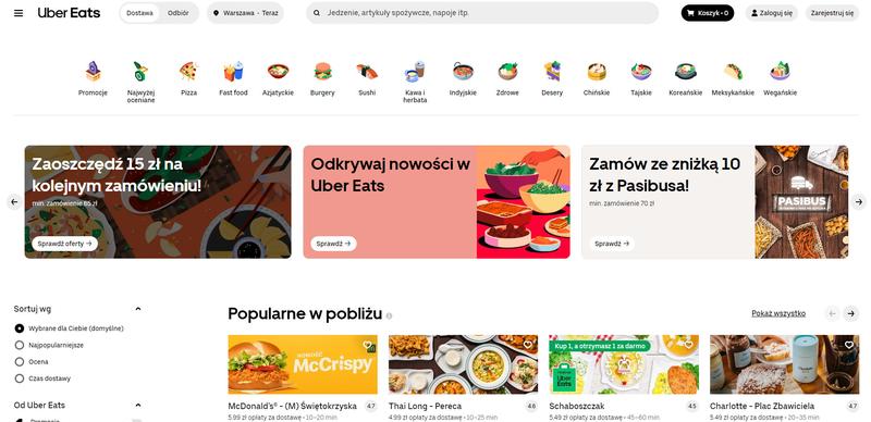 Zarobki Uber Eats