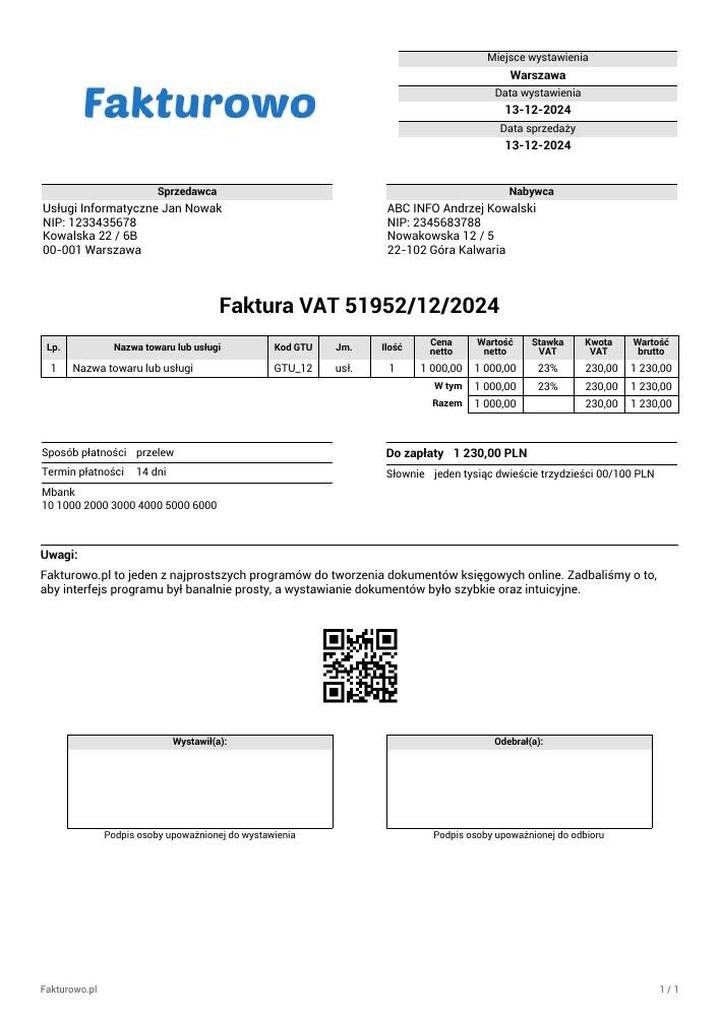 Zmiana daty sprzedaży na fakturze