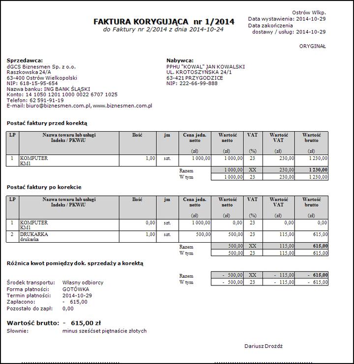 Błędy w księgowości