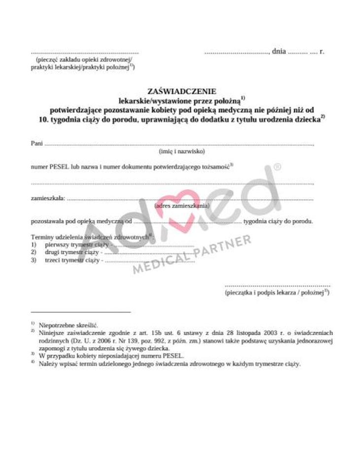 Kryteria kwalifikacji becikowego