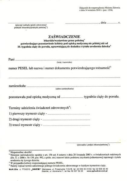 Prawo do becikowego