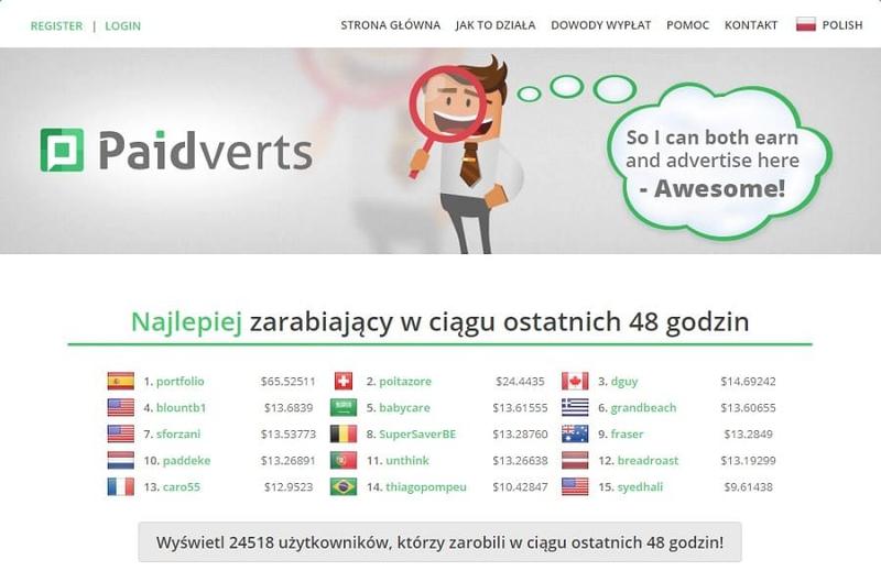 Zarobki na Paidverts