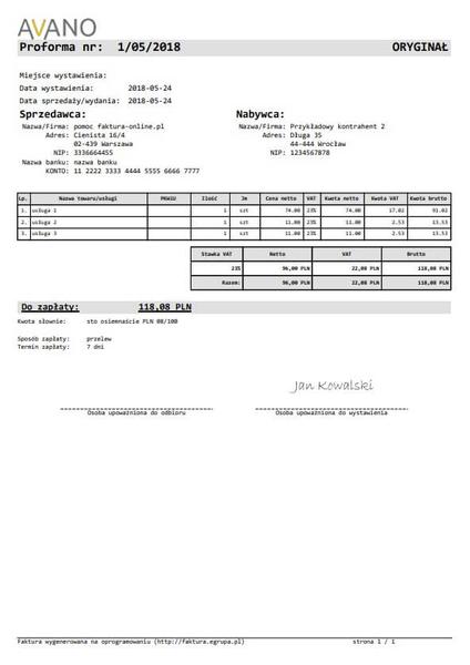 Faktura proforma