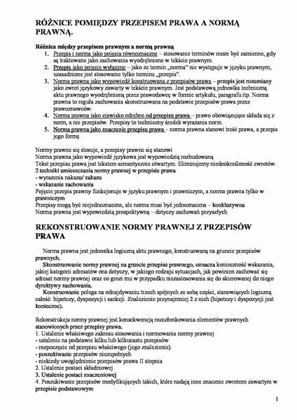 Przepisy prawne i ich znaczenie