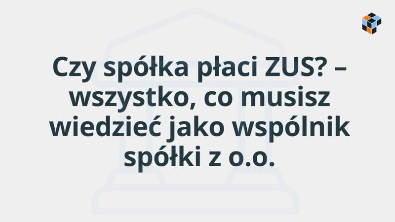 Składki ZUS dla wspólników